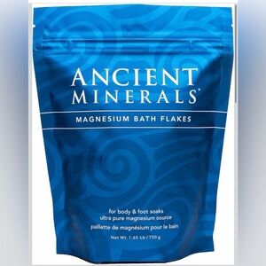 Ancient Minerals Magnesium Bath Flakes Pure GenuineMagnesium Supplement 1.65 lbs